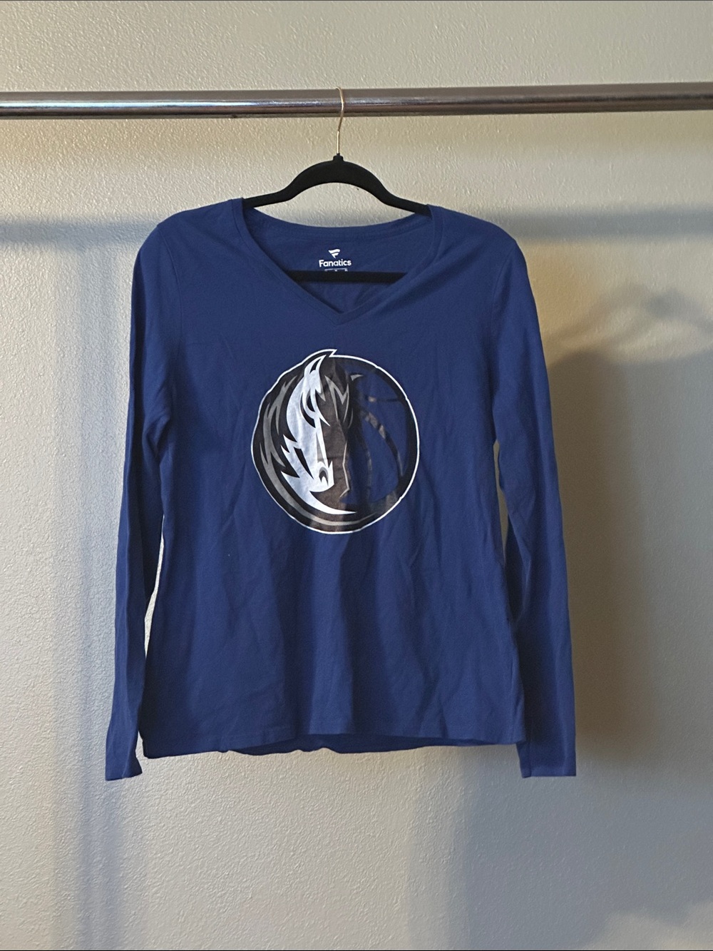 Fanatics Women's Navy Dallas Mavericks Long Sleeve Logo Tee